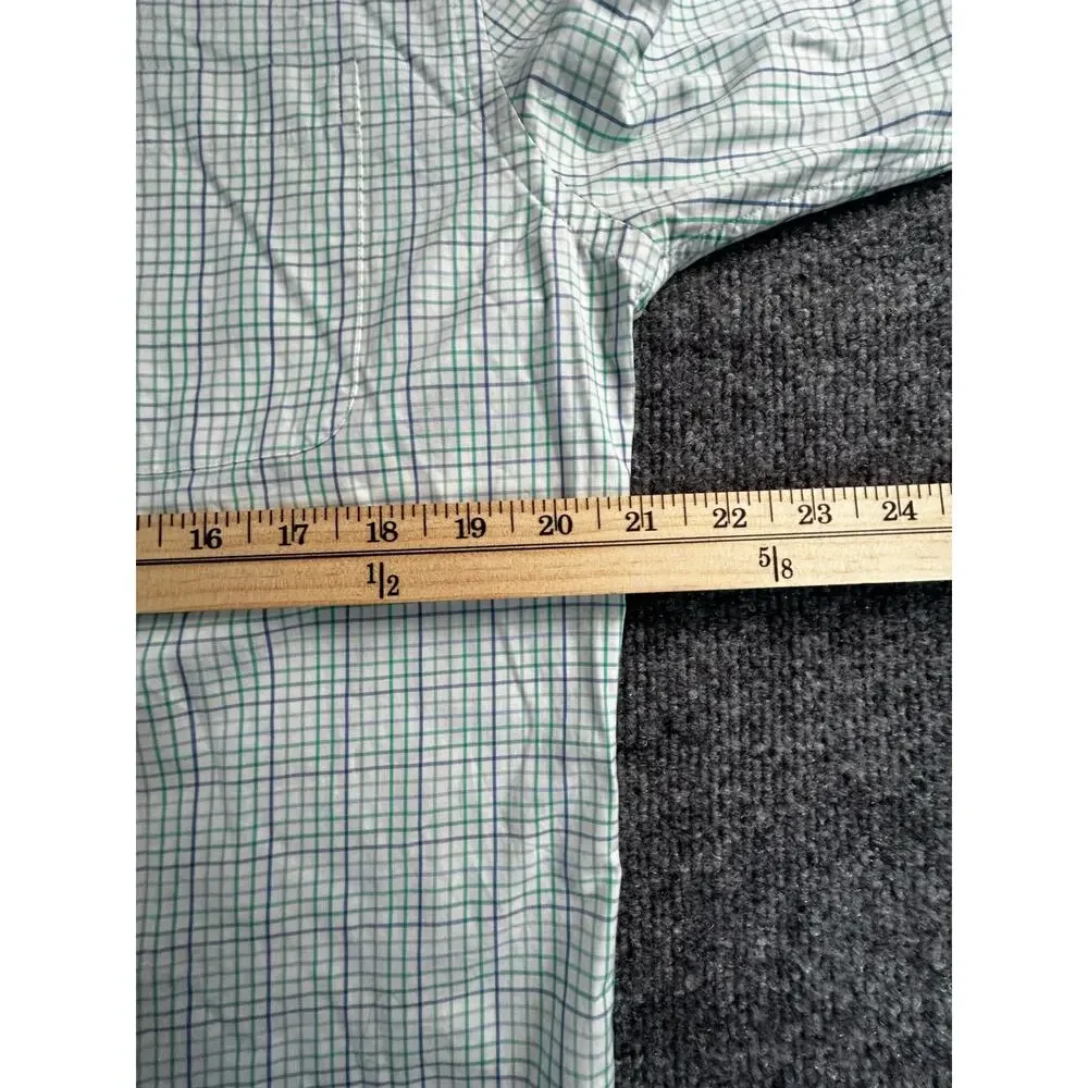 Vineyard Vines Slim Fit Murray Shirt Men's M Green Blue Plaid Cotton Button Down - Picture 6 of 8